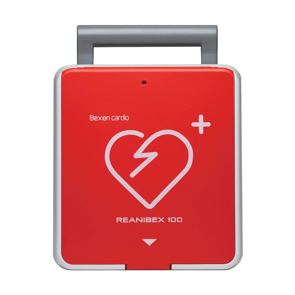 Defibrylator AED Reanibex 100, wersja półautomatyczna